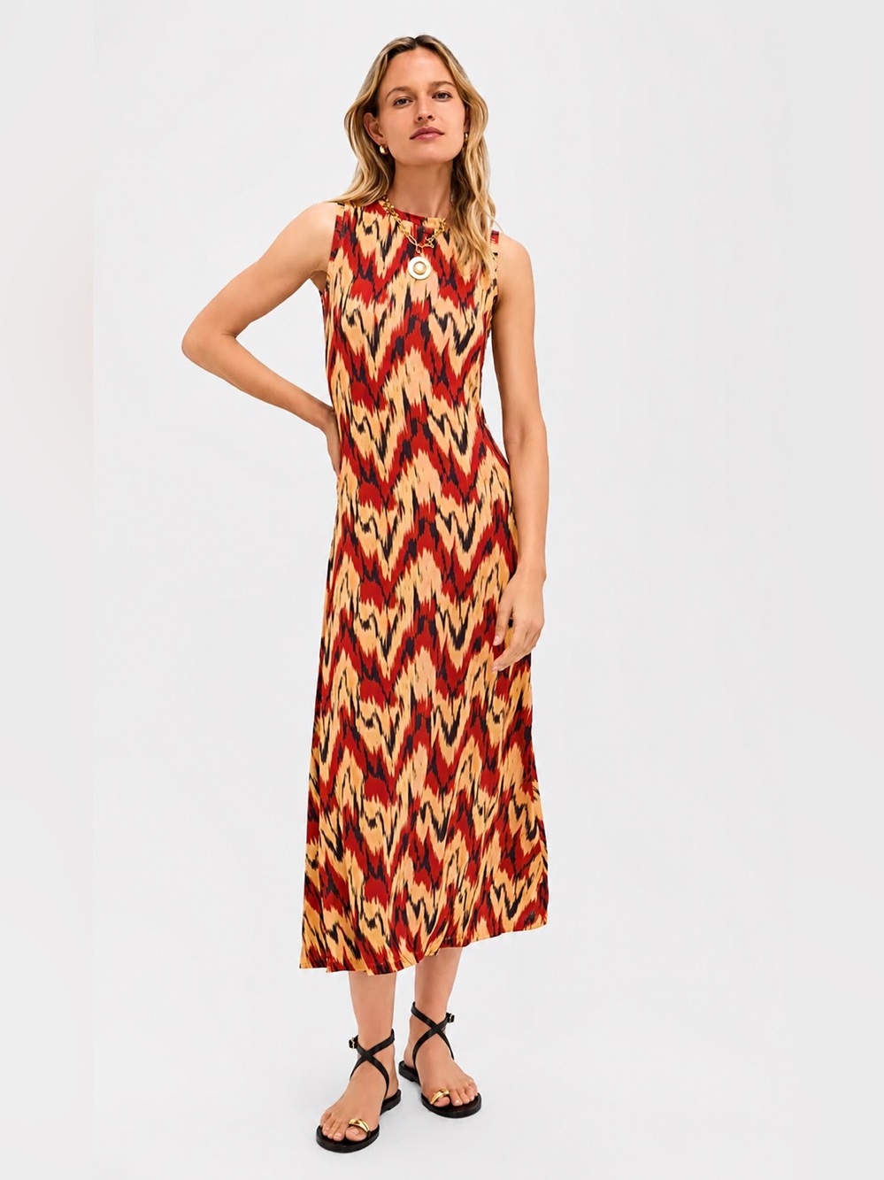 Ulla Johnson Orla Carnelian Sleeveless Midi Dress Women’s Size M